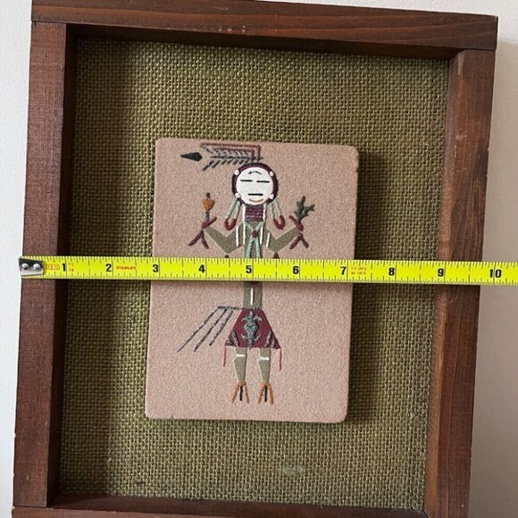 Vintage Sand Painting Native American Indian - Picture 5 of 6